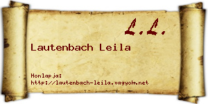 Lautenbach Leila névjegykártya